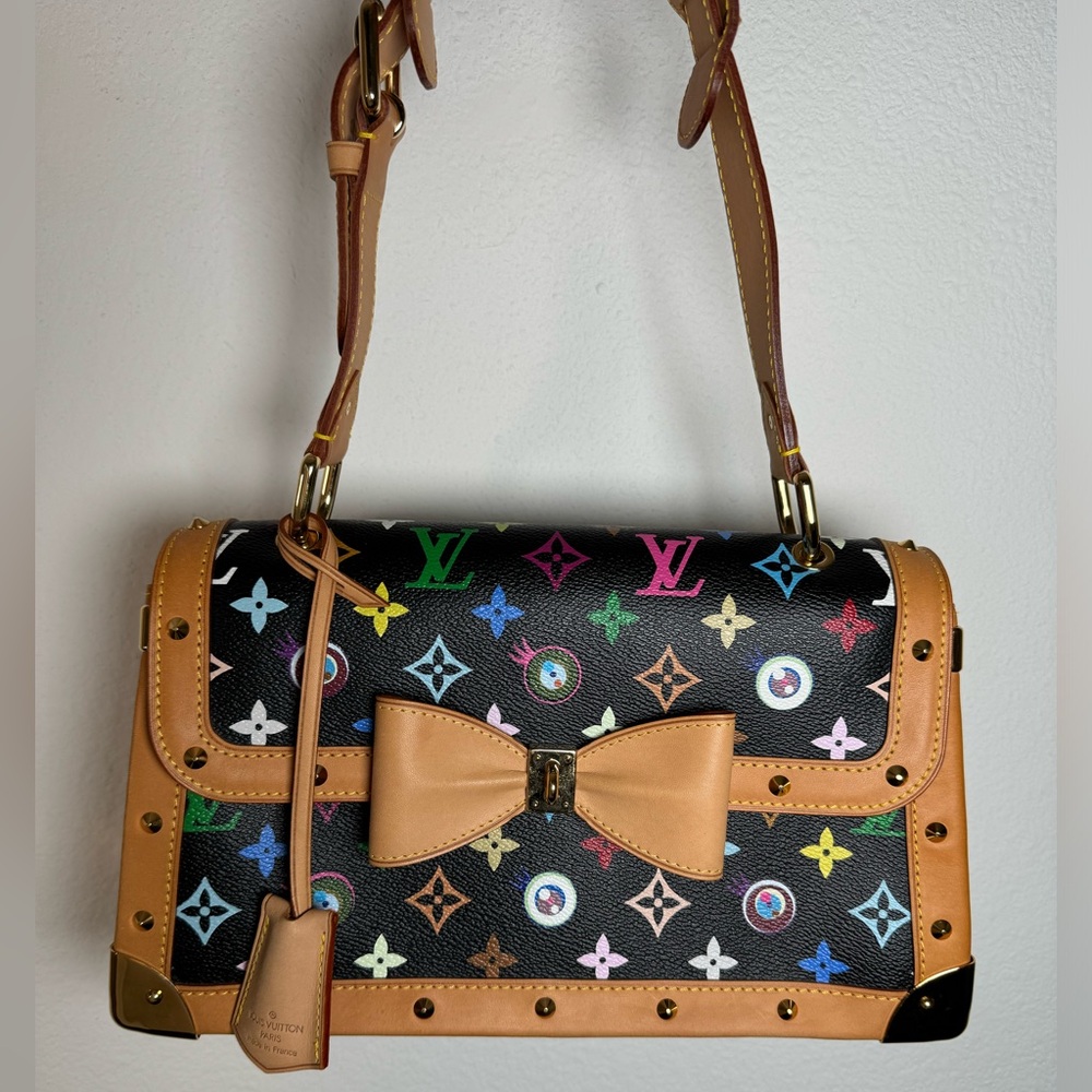 Louis Vuitton LMT EDT Vintage Murakami Eye Miss You Black Multicolor Bag